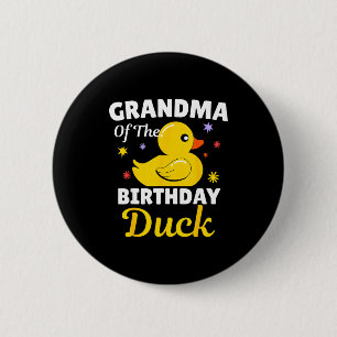 Badge Rond 5 Cm Mamie du garçon d'anniversaire canard en caoutchou