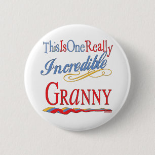 Badge Rond 5 Cm Mamie incroyable