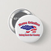 Badge Rond 5 Cm Mamma-Grizzly (Devant & derrière)