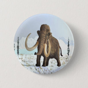 Badge Rond 5 Cm Mammoth laineux