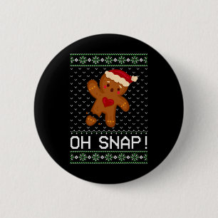 Badge Rond 5 Cm Man Oh Snap Christmas Cookie