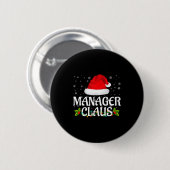Badge Rond 5 Cm Manager Claus Christmas Lights Santa Pajama Family (Devant & derrière)