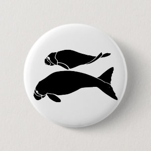 Badge Rond 5 Cm Manatees