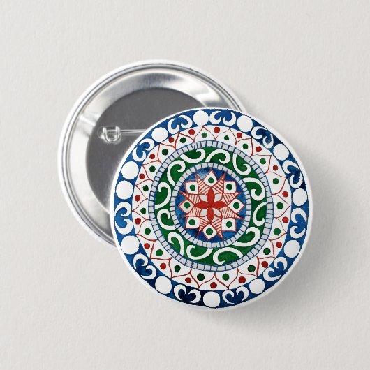 Badge Rond 5 Cm Mandala (Devant & derrière)