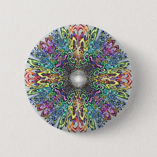 Badge Rond 5 Cm Mandala (Devant)