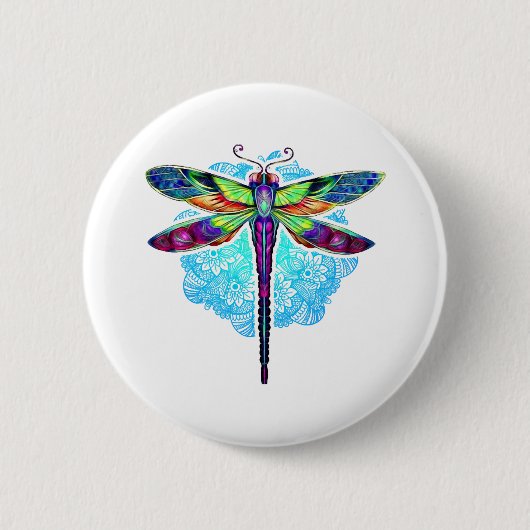Badge Rond 5 Cm Mandala (Devant)