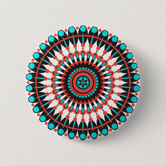 Badge Rond 5 Cm Mandala amérindienne (Devant)