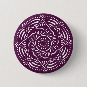 Badge Rond 5 Cm Mandala Blackberry