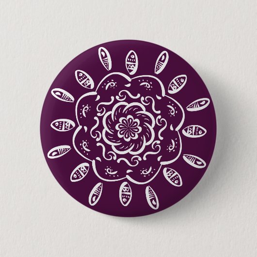 Badge Rond 5 Cm Mandala Blackberry (Devant)