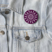 Badge Rond 5 Cm Mandala Blackberry (En situation)