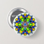 Badge Rond 5 Cm Mandala cosmique 1 (Devant & derrière)