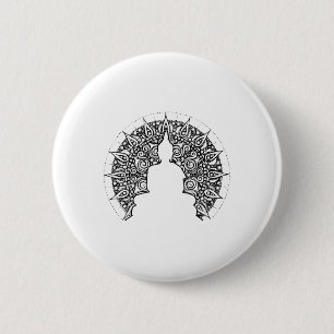 Badge Rond 5 Cm Mandala de Bouddha Yogi Spirituel Bouddhisme Zen V