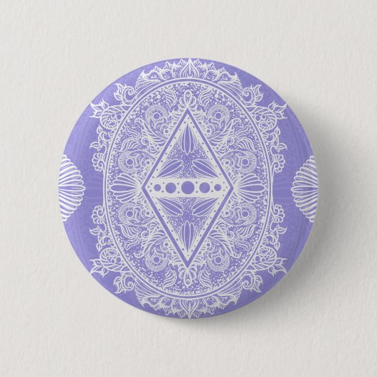 Badge Rond 5 Cm Mandala de diamant céleste (Devant)