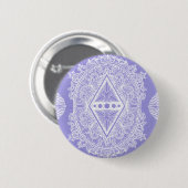 Badge Rond 5 Cm Mandala de diamant céleste (Devant & derrière)