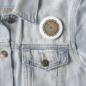 Badge Rond 5 Cm mandala de diverses couleurs (En situation)
