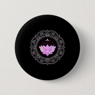 Badge Rond 5 Cm Mandala de fleur de lotus Yoga Dessin de lotus Fle