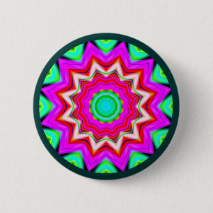 Badge Rond 5 Cm Mandala de fractale