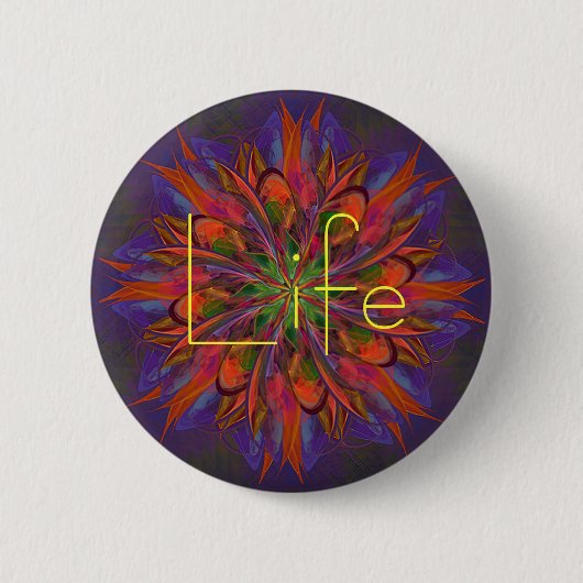Badge Rond 5 Cm Mandala de la vie (Devant)