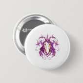 Badge Rond 5 Cm Mandala de licorne (Devant & derrière)