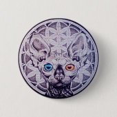 Badge Rond 5 Cm Mandala de sphinx (Devant)
