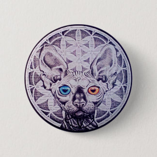 Badge Rond 5 Cm Mandala de sphinx