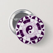 Badge Rond 5 Cm Mandala de Yin Yang (Devant & derrière)