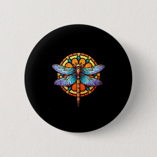 Badge Rond 5 Cm Mandala Dragonfly Luminous Sacred Geometry Spiritu