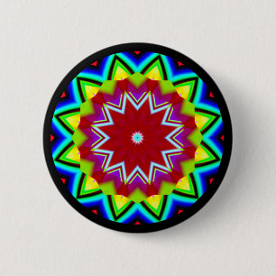 Badge Rond 5 Cm Mandala fractal