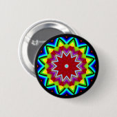 Badge Rond 5 Cm Mandala fractal (Devant & derrière)