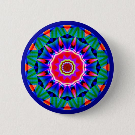 Badge Rond 5 Cm Mandala fractal (Devant)
