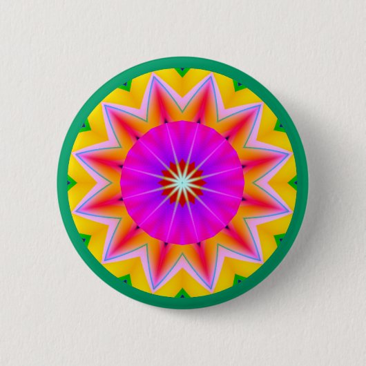 Badge Rond 5 Cm Mandala fractal (Devant)