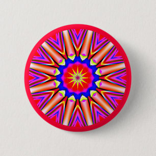 Badge Rond 5 Cm Mandala fractal