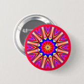 Badge Rond 5 Cm Mandala fractal (Devant & derrière)