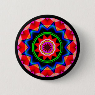 Badge Rond 5 Cm Mandala fractal