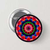 Badge Rond 5 Cm Mandala fractal (Devant & derrière)