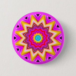 Badge Rond 5 Cm Mandala fractal