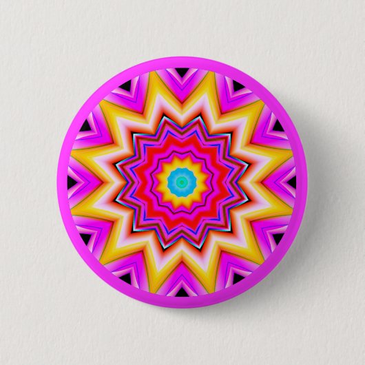 Badge Rond 5 Cm Mandala fractal (Devant)