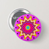 Badge Rond 5 Cm Mandala fractal (Devant & derrière)