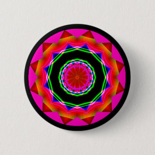 Badge Rond 5 Cm Mandala fractal