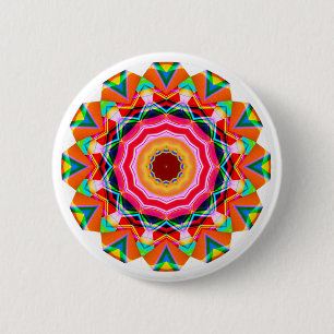 Badge Rond 5 Cm Mandala fractal