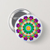 Badge Rond 5 Cm Mandala fractal (Devant & derrière)