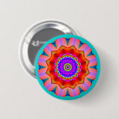 Badge Rond 5 Cm Mandala fractal (Devant & derrière)