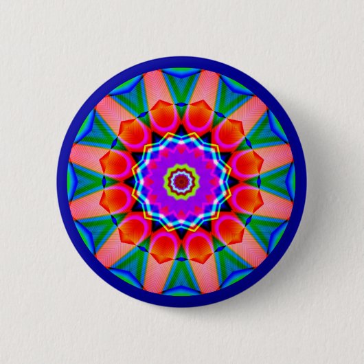 Badge Rond 5 Cm Mandala fractal (Devant)