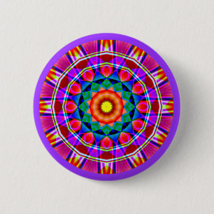 Badge Rond 5 Cm Mandala fractal
