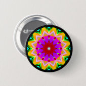 Badge Rond 5 Cm Mandala fractal (Devant & derrière)