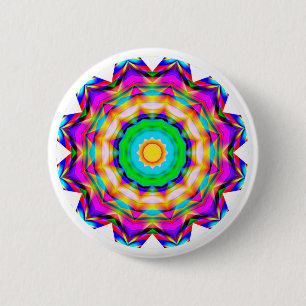 Badge Rond 5 Cm Mandala fractal