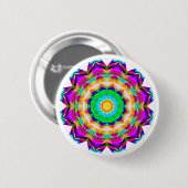 Badge Rond 5 Cm Mandala fractal (Devant & derrière)