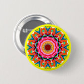 Badge Rond 5 Cm Mandala fractal (Devant & derrière)