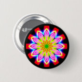 Badge Rond 5 Cm Mandala fractal (Devant & derrière)