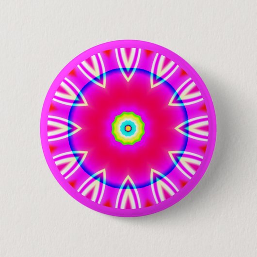 Badge Rond 5 Cm Mandala fractal (Devant)